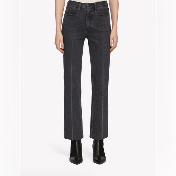 Rag & Bone Dylan High Waist Grey Kuro Flare Jeans 100% Cotton Sz 26 - Picture 1 of 11